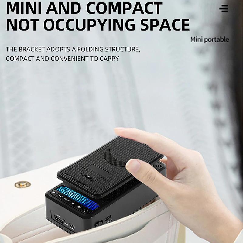 Mobile Phone Holder Stand With Bluetooth Speaker Adjustable Tablet Desktop Live Lazy Bracket Support Portable Wireless Speaker
