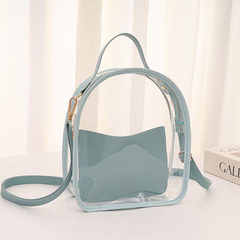 Transparent Jelly PVC Fashion Backpack and Crossbody Bag