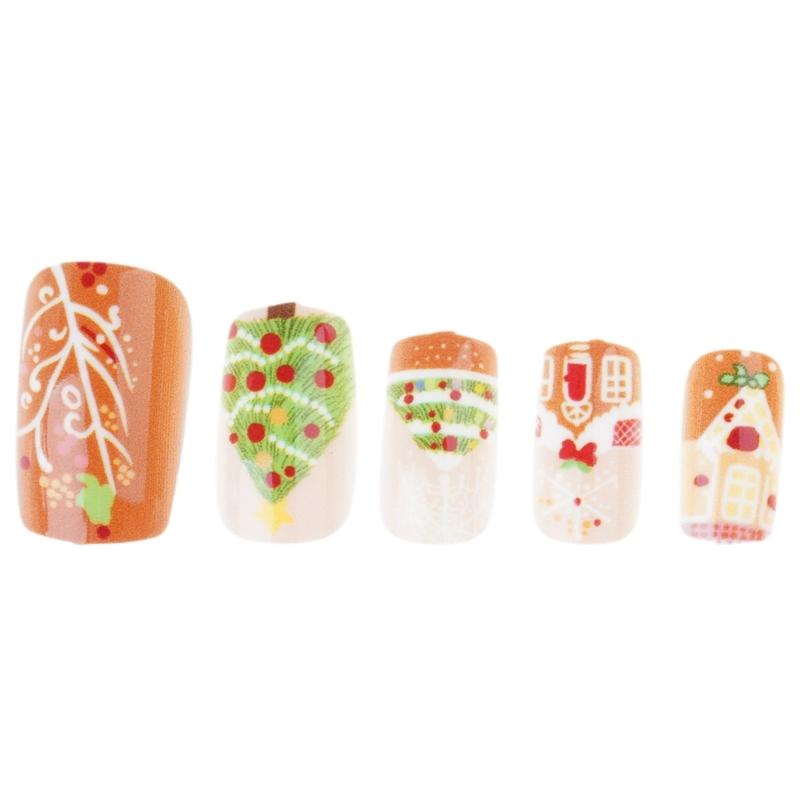 Holiday 24pcs Press On Nails Christmas and Winter Designs Stick on Nail False Nail Decoration for Fashion Enthusiasts