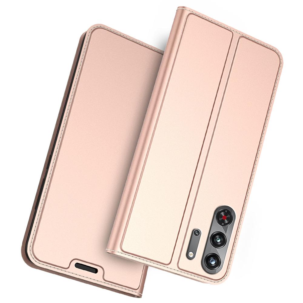 

Чохол для ZTE nubia Red Magic 10 Pro 5G зі штучної шкіри, чохол для телефону з тримачем для карток, підставкою та магнітною застібкою Rose Gold