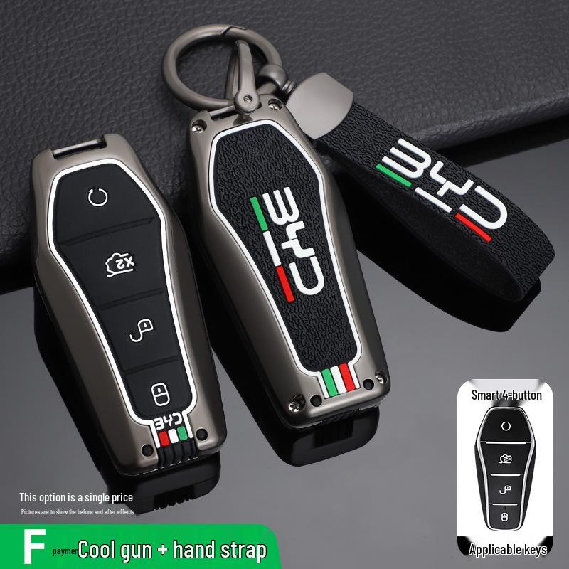 Metal Key Cover for BYD Qin Plus DM-i, Dolphin e2, Yuan, e6, and e3