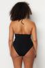 Women's Style Plus Size Black Cut Out Detailed Tie Swimsuit