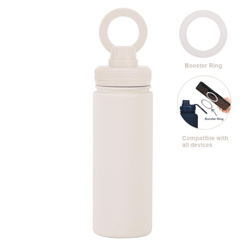 Sportwasserflasche aus Edelstahl, Weithals, tragbar, magnetischer Wasserbecher, Outdoor-Sport-Thermosbecher