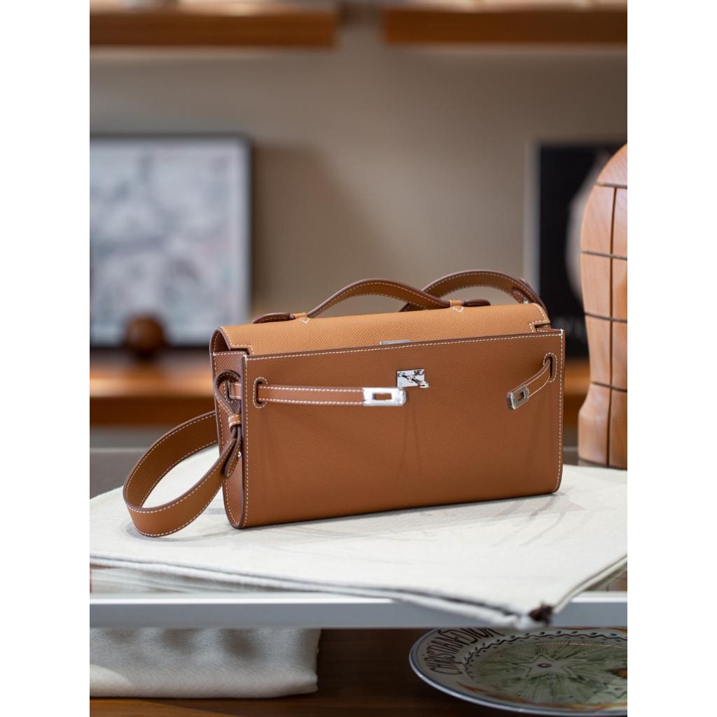 Kazilan Kelli Cut Imported Shafi Thread Kelly Bag High-end Versatile One-shoulder Crossbody Handbag