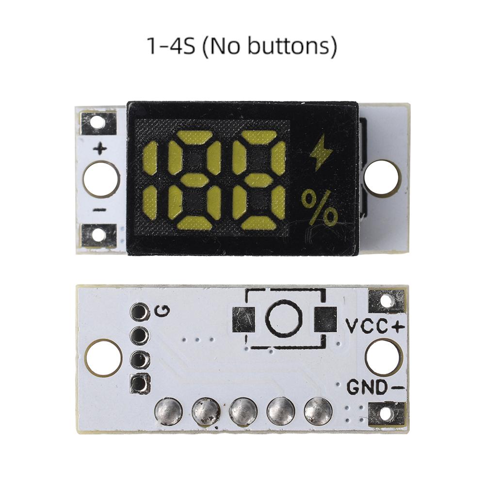 3-17V 1/2/3/4S Lithium Battery Power Meter Display Module Series Connected Battery Percentage Capacity Monitor Indicator Board