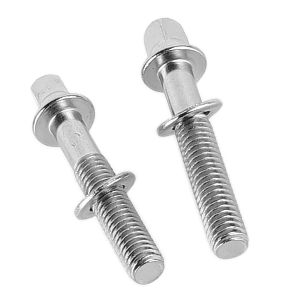 2PCS Železný buben Pevný šroub Napínací tyče z nerezové oceli Náhradní perkusní příslušenství WC901