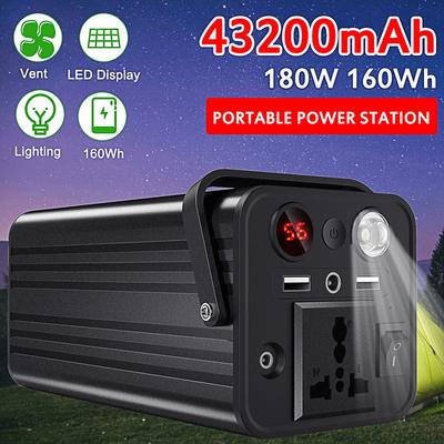 110-220 V 160Wh Große Kapazität 180 W Solargenerator Batterieladegerät Tragbares Solarkraftwerk Energieversorgung für den Außenbereich