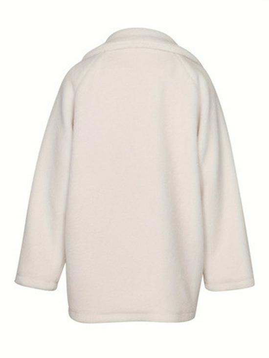 Evropský a americký kabát s volným teplým límcem na podzim/zimu