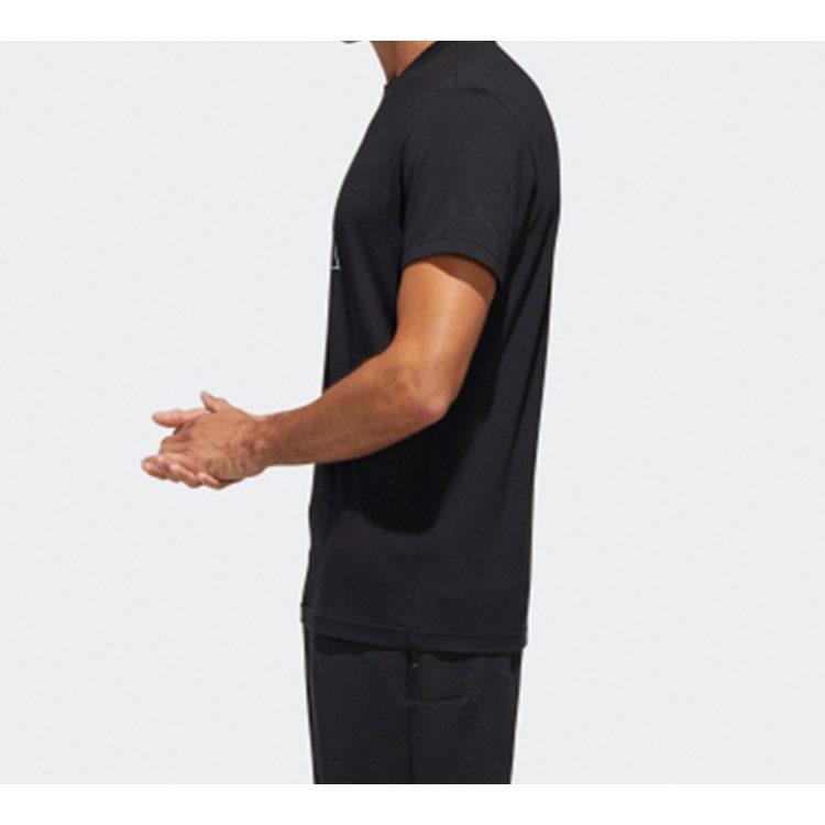 adidas T Shirts Men's Black Crew Neck Moderate Straight Fit GL5635