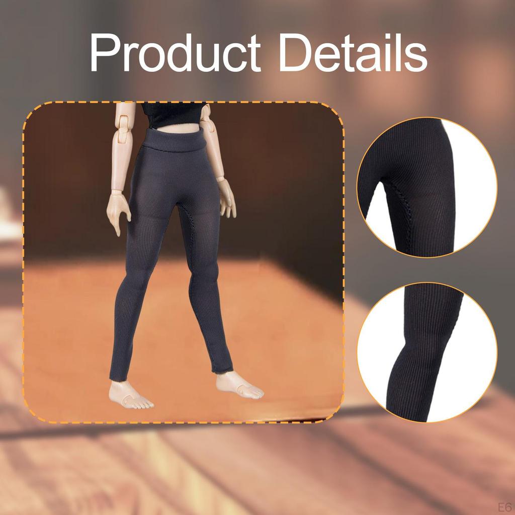 1/12 Action Figure Pants, Stretch Leggings, Miniature Clothing, Elastic for 6 Inch Figures Fit Yoga