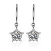 Korean Style Moissanite Snowflake Stud Earrings for Women