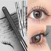 Metal Iron Lashes Mascara Waterproof Silk Fiber Mascara Black Long Curling Eyelash Extensions Non-Clumping Eyes Makeup Cosmetics