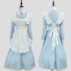 AOTYP Cosplay Halloween Dienstmädchen Kostüm 3 Süßes Lolita Vergnügen Große Größe 3XL Set, Farben, Kleid, Uniform, Moe, Damenkleid, Café, Park, Ärmel, Blau,