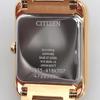 Citizen Eco-Drive SQUARE Collection Women's Watch 30mm Sapphire Glass White Mother of Pearl Rose Gold
