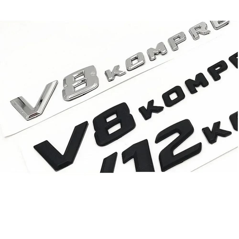 V6 V8 V12 KOMPRESSOR Car Emblem Rear Trunk Badge Sticker for M-ercedes B-enz W212 W213 W204 W205 W168 W176 CLK GLA G63 G500