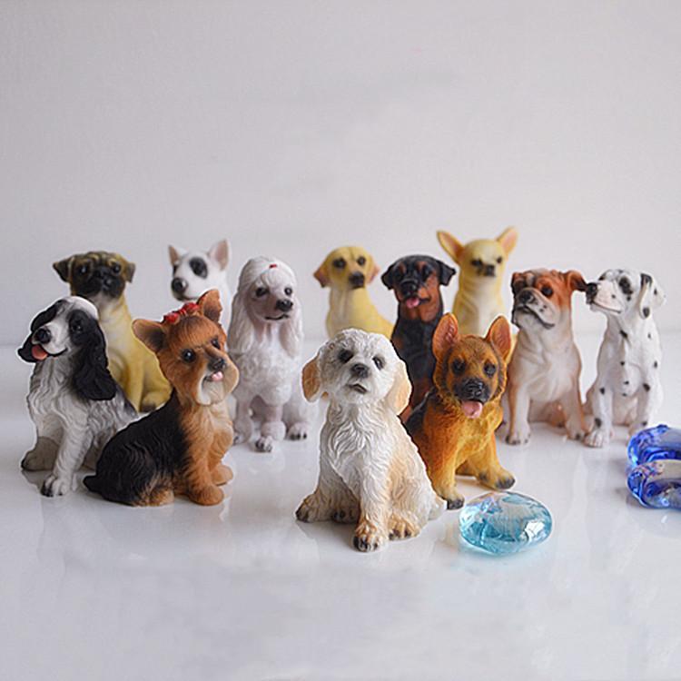 12 Pcs Miniature Dog Puppy Resin Craftwork Decorations Dollhouse Decoration Pet decorations