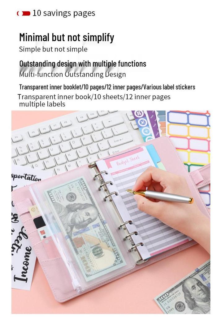 Macaron A6 Cute Loose-leaf Notebook with Magnetic Buckle