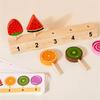 Dzieci Kształt Kolor Sortowanie Gra Planszowa Zabawki Drewniane Owoce Cukierki Lody Gra w Dopasowywanie Trening Myślenia Logicznego Zabawki Udawane Jedzenie