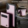 For Samsung Galaxy Note 10 Plus 5G Leather Back Cover Compatible with MagSafe JEEHOOD J06 Phone Case with Card Bag RFID Blocking