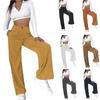 Autumn New Women's High Waist Casual Pants Wide Leg Corduroy Trousers for Women