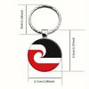 1PC New Zealand Maori Flag Keychain Durable DIY Car Keyring Accessories Souvenir Gift for Men Woman