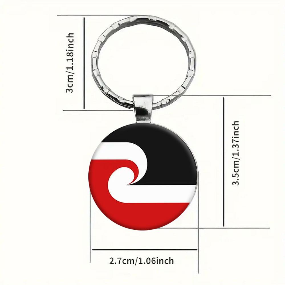 1PC New Zealand Maori Flag Keychain Durable DIY Car Keyring Accessories Souvenir Gift for Men Woman
