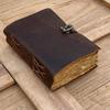 Handmade Vintage leather Journal - Blank Spell Book of Shadows, Grimoire Journal, Travel Writing Notebook, Deckle Edge Paper Lock Closure