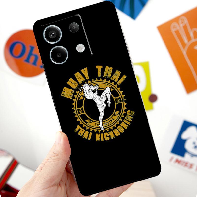 Muay Thai Fight Boxing Funda For Xiaomi Redmi Note 14 Pro 10 11 12 13 Pro 11S 12S Case For Redmi 15 14C 12C 10C 13C