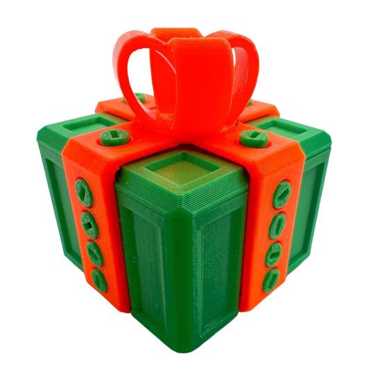 3D Printed Annoying Gift Box with Screws Colorful Square Puzzle Present Box Prank Case Home Office Bookshelf Desktop Decoration Ornament