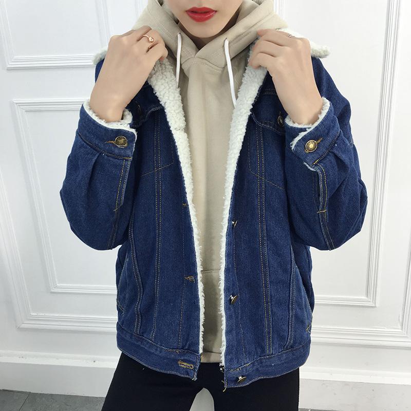sheep wool jean jacket
