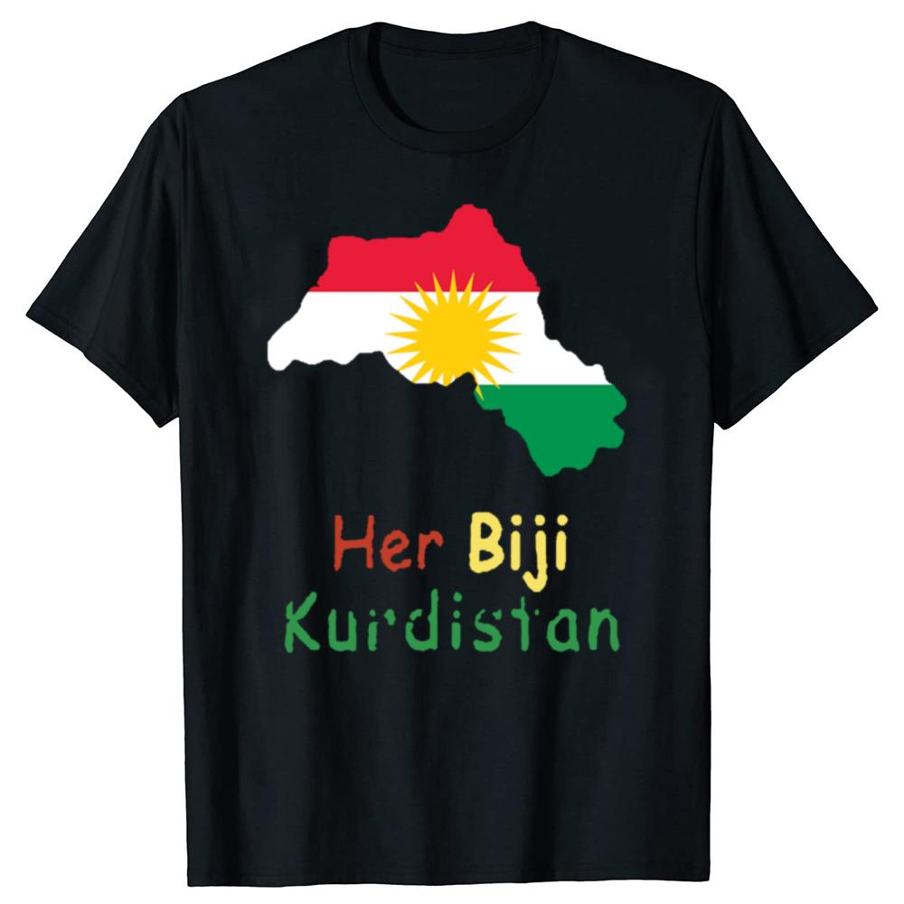 Funny Kurdistan Kurdish Graphic T Shirts Men Women Pure Cotton Funny Humor Streetwear Tee Shirt Short Sleeve Unisex Clothing