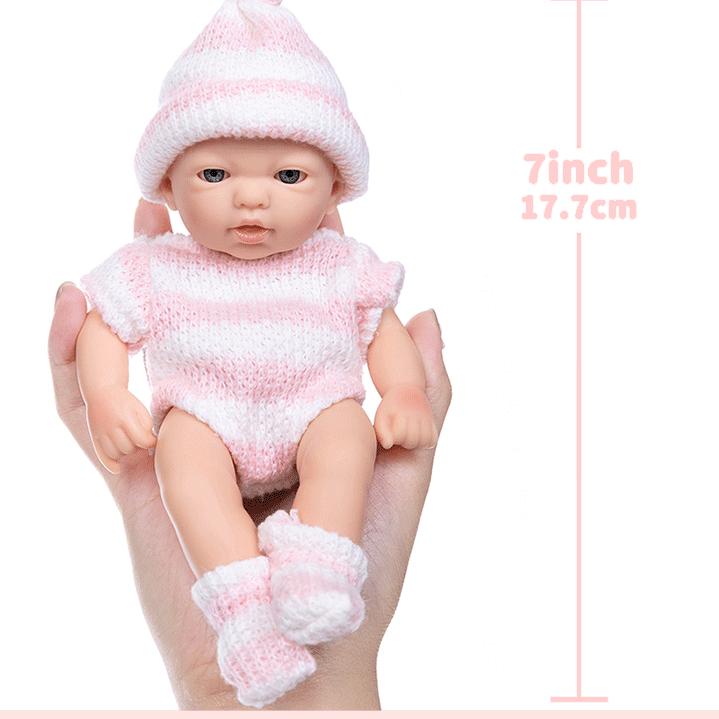 17,7 CM, lavabil, realist, moale, pictat manual, simulare, păpușă renăscută pentru copii, copii însoțesc păpușa de joacă