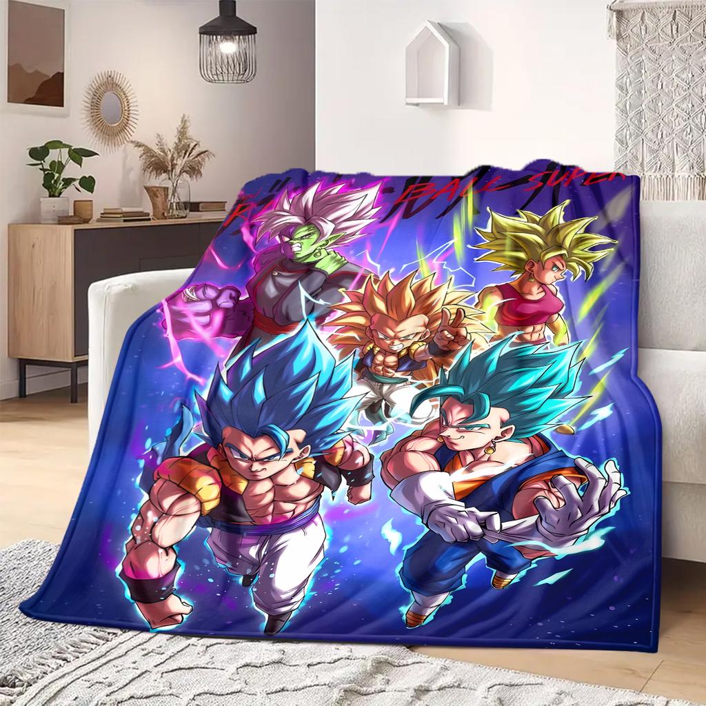 Dragon Ball Z Print Blanket Warm Comfortable Flannel Blanket Suitable for Bedrooms,Sofas, Beds,Chairs,Travel 28