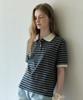 Yeoppe Button Stripe T-Shirt_Navy