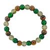 Festive Gifts Earthy Green Brown And Gold Tone Stone Beaded Bracelet Fashion Jewelry For Unisex Daily Wear Stylish And Easy To Match Accessory