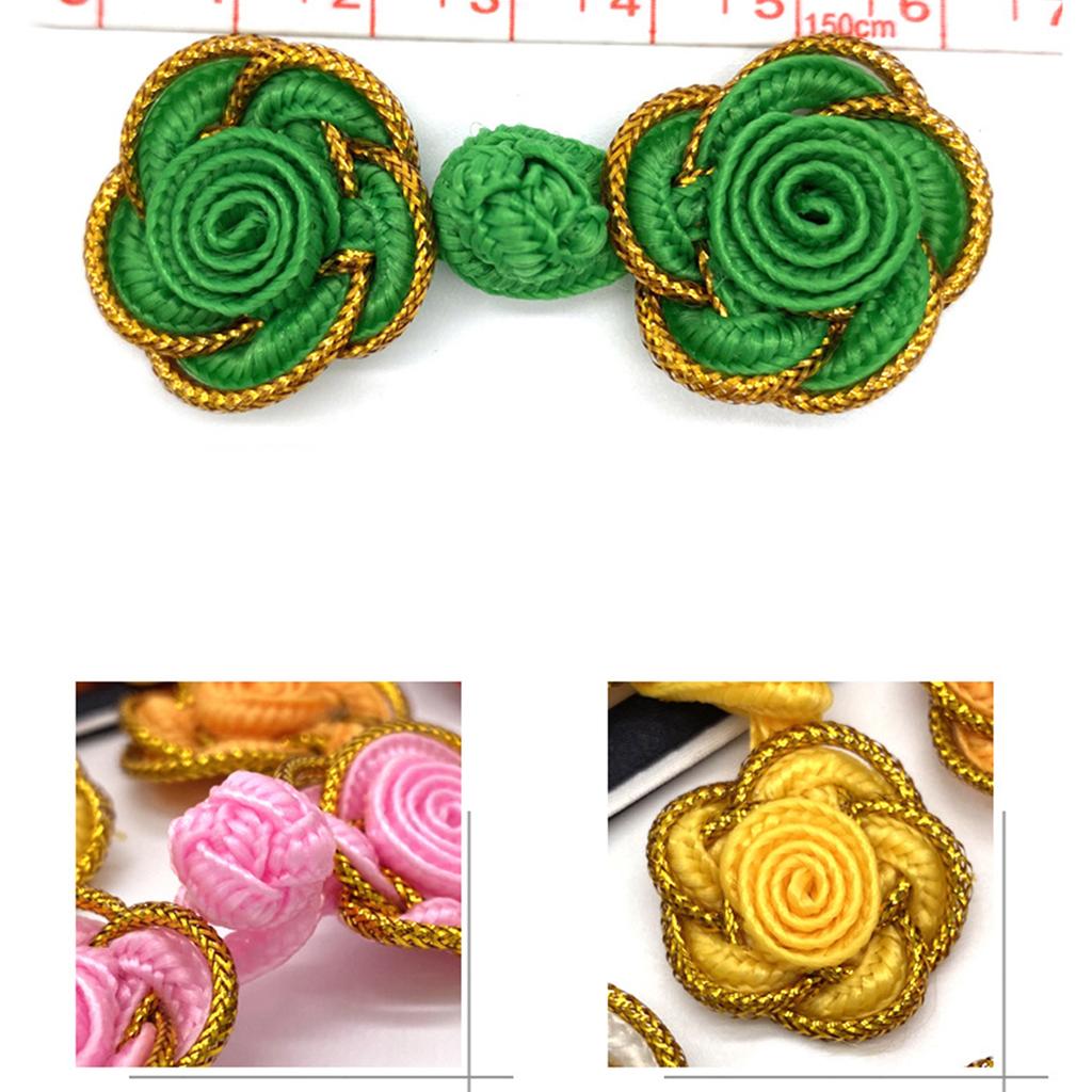 Hand Sewing Flower Button Fasteners Chinese Knot Closure Cheongsam Frog Buttons Silk Buckle Clothes Tang Suit Decoration