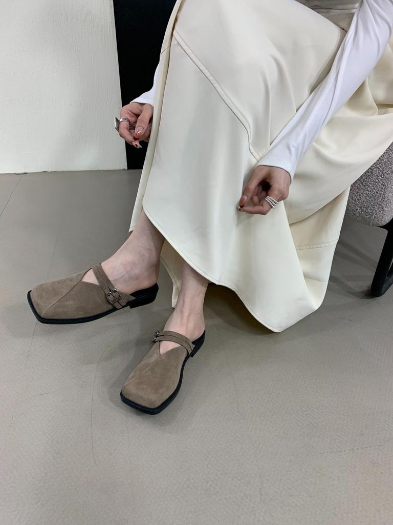 Baotou half slippers women's outer shoes spring and summer 2025 new lazy slippers soft-soled muller shoes