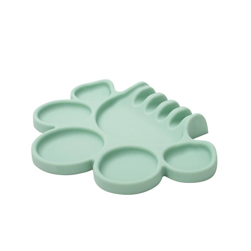 Silicone Paint Palette With Pen Holder Pigment Dispensing Tray Art Student Tools Painting Supplies For Watercolor Oil Propylene
