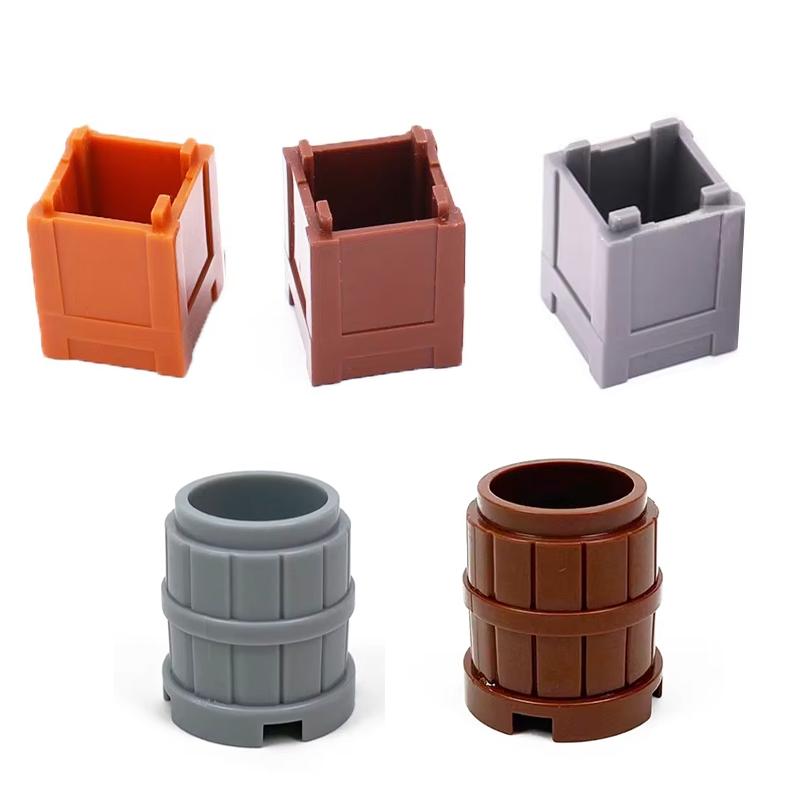 MOC City Treasure Series Set Accessories Building Blocks Gold Ore Silver Crystal Diamond Box Gold Key Dollar Cash Brick Kid Toys
