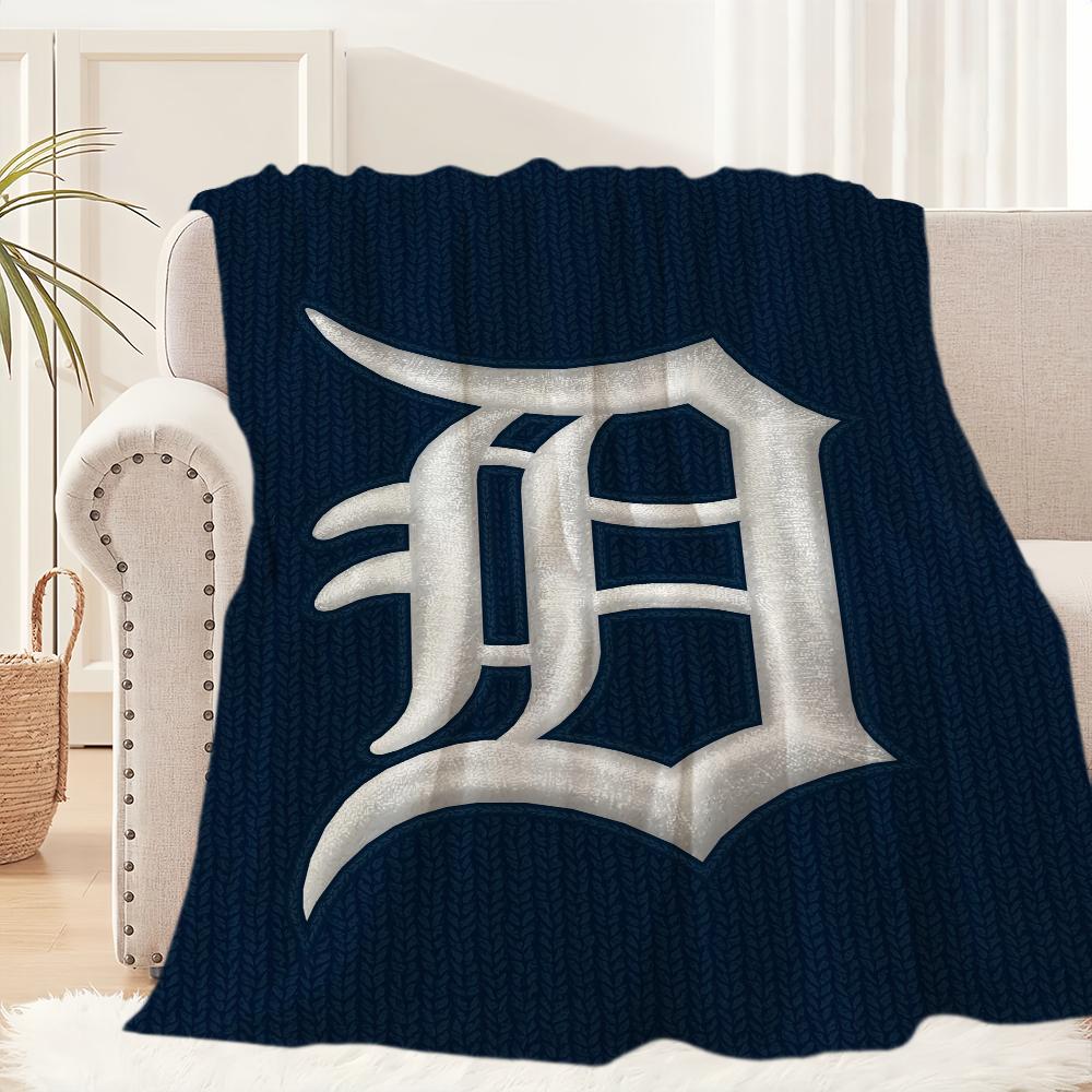 D-Detroit T-Tigers Baseball Blanket Blanket for Couch Sofa Travel Home Hiking Picni Bed Beding Flannel Blanket birthday gift