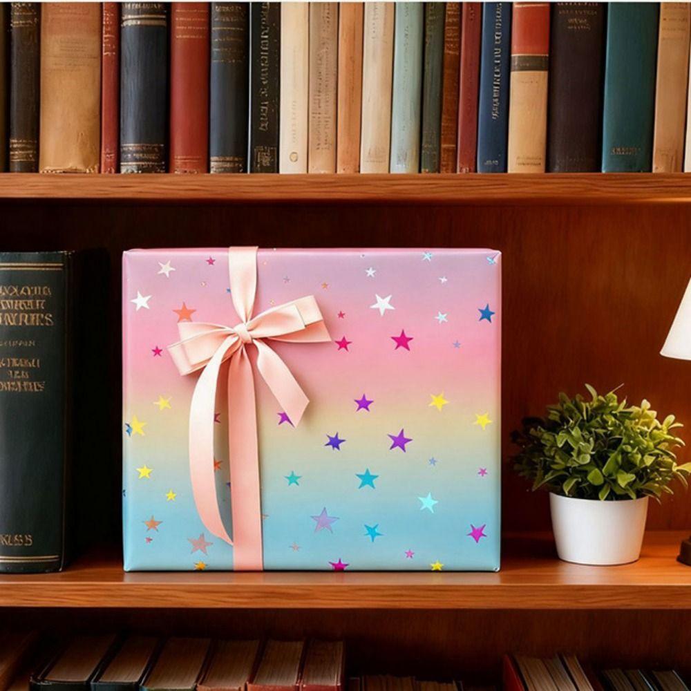 Happy Birthday Gift Wrapping Paper Colorful Iridescent Holographic Paper  Valentine's Day