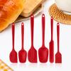 Silicone Spatula Set 6 Pack Food Grade Kitchen Utensils with Silicone Brush Heat Resistant BPA-Free Rubber Kitchen Spatula for
