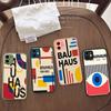 B-Bauhaus Fashion Retro Art For IPhone 16 15 14 13 12 11 Pro Max X XS MAX Plus Translucent Black Phone Cover