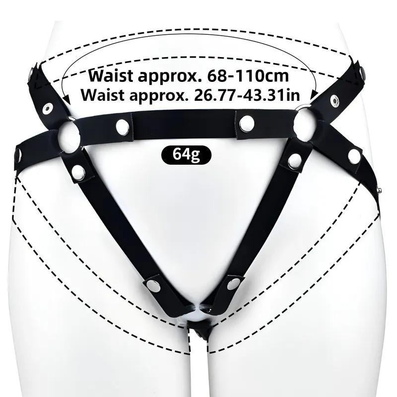 Wearable Adjustable Elastic Strap Support Belt for Chastity Device Penis Cage Holder Buttons Tightness Accessories