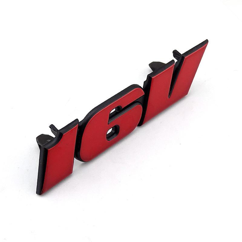 AABIP1 Red front Grill Badge MK2 GOLF 16V car letter grille Trunk Emblem 3d sticker for VW Volkswagen GTI Jetta passat polo