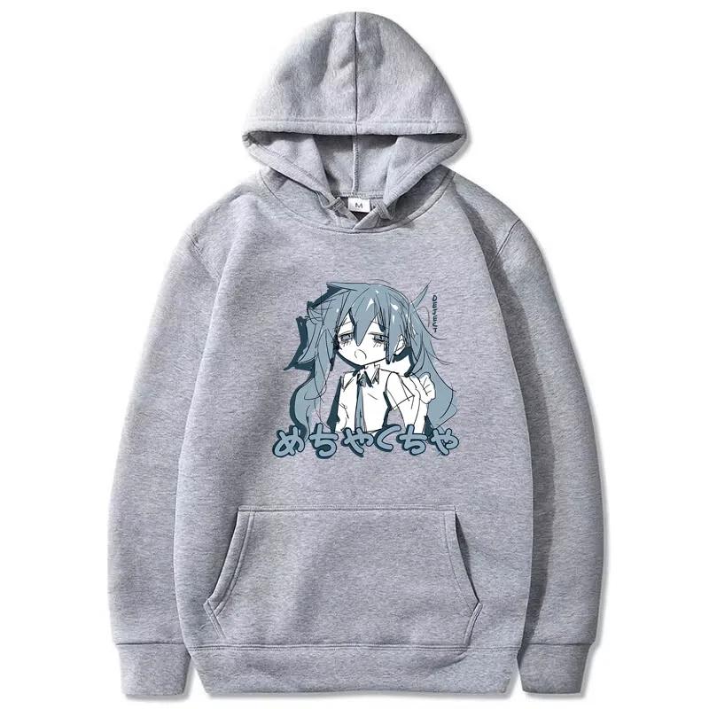 Japonské Anime Dámská Mikina Bavlna Volná Streetwear Ležérní Trička Dlouhý Rukáv Hip-hop Top Dámské Oblečení