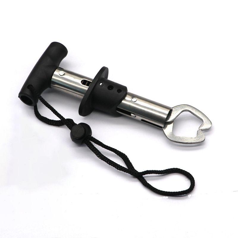 Portable Fishing Gripper Stainless Steel Fish Lip Grip Handle Catch Carp Fishing