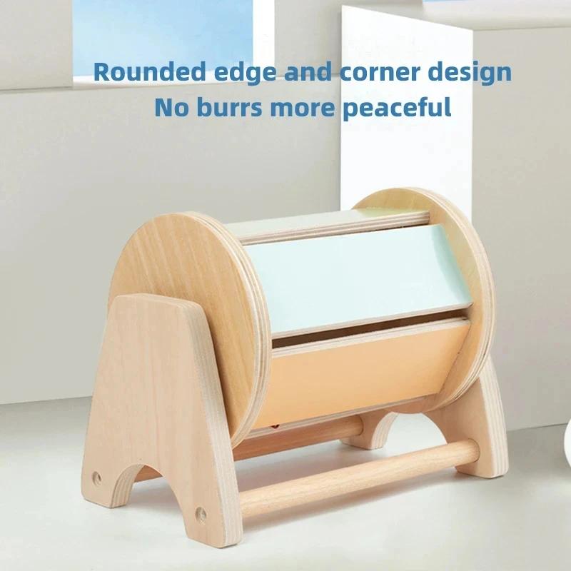 Kid Educational Toy Children Montessori Object Permanence Box Hammer Box Macaron Wooden Toys Coin Ball Sensory Matching Toys