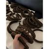 Korean Retro Leopard Print Headband for Women with High Skull Pressure, New Style High-end and Versatile Hairpin for Going Out