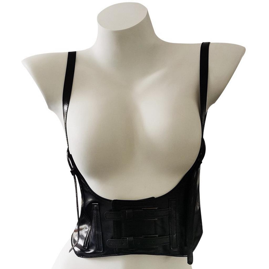 Faux Leather Waist Belt with Adjustable Buckle Straps for Women Fashion Statement Wide Corset Design Versatile Accessory